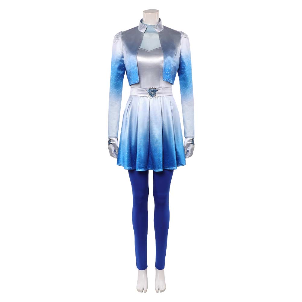 Descendants: Wicked Wonderland (2026) Chloe Blue Dress Set Outfits Cosplay Costume