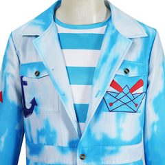 Descendants: Wicked Wonderland (2026) Mr. Smee Blue Jumpsuit Set Outfits Cosplay Costume