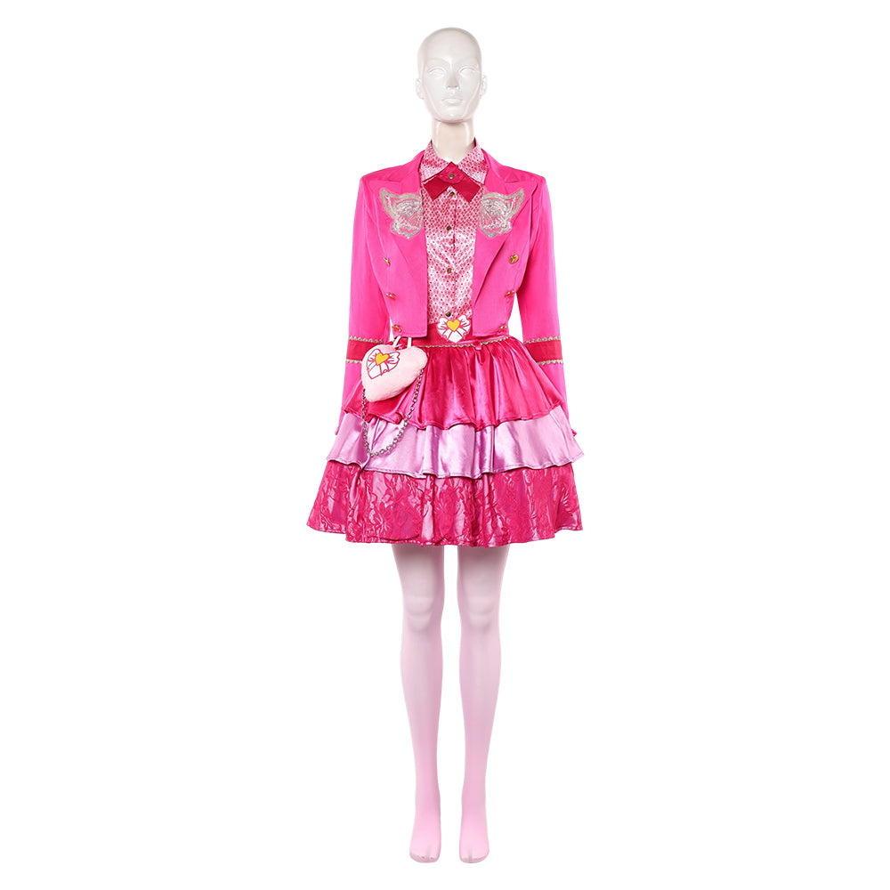 Descendants: Wicked Wonderland (2026) Pink Princess Jacket Skirt Set Outfits Cosplay Costume