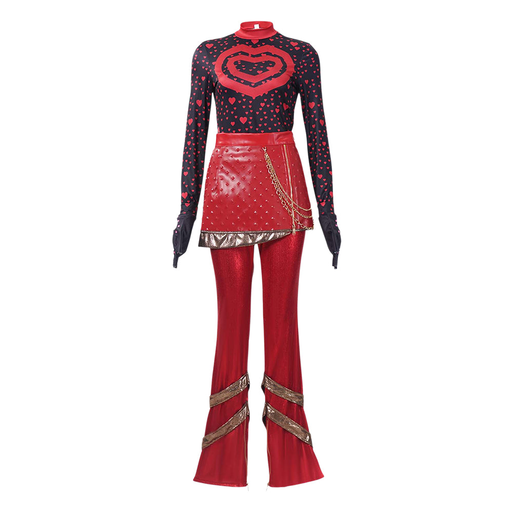 Descendants: Wicked Wonderland (2026) Red Black Shirt Pants Set Outfits Cosplay Costume