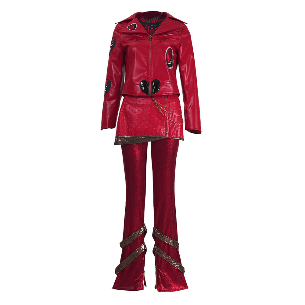 Descendants: Wicked Wonderland (2026) Red Jacket Skirt Pants Set Outfits Cosplay Costume