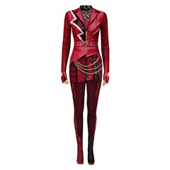 Descendants: Wicked Wonderland (2026) Red Printed Jumpsuit Outfits Cosplay Costume