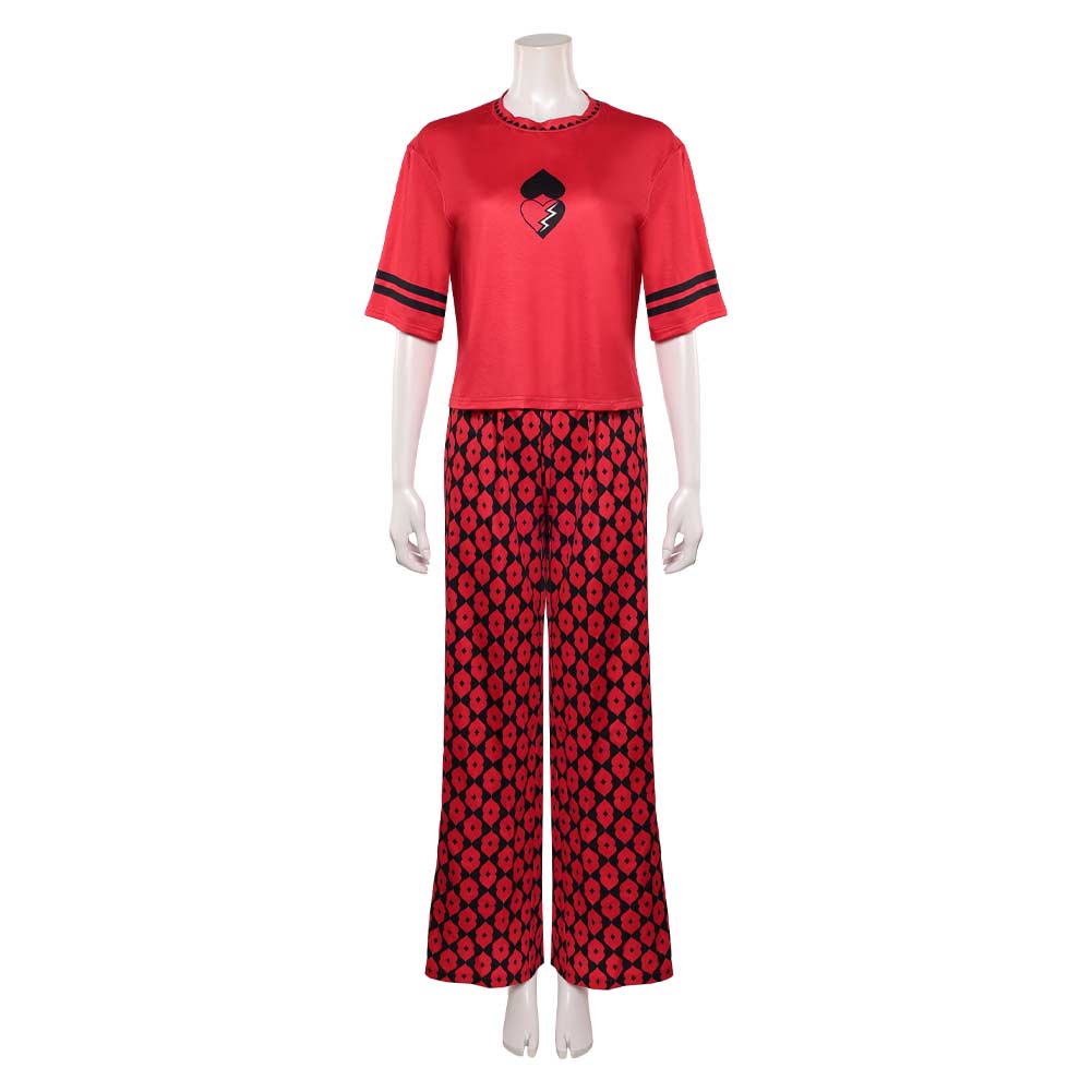 Descendants: Wicked Wonderland (2026) Red Shirt Pants Sleepwear Outfits Cosplay Costume