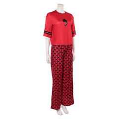 Descendants: Wicked Wonderland (2026) Red Shirt Pants Sleepwear Outfits Cosplay Costume