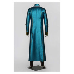 Devil May Cry 3 Vergil Cyan Long Coat Set Outfits Cosplay Costume 