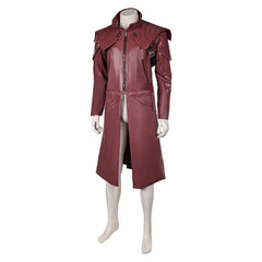 Devil May Cry 5 Dante Leather Overcoat Jacket Outfits Cosplay Costume Halloween Carnival Suit 