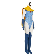 Dispatch (2025) Blonde Blazer Blue Jumpsuit Set Outfits Cosplay Costume 