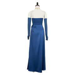 Dispatch (2025) Blonde Blazer Mandy Blue Dress Gown Set Outfits Cosplay Costume 