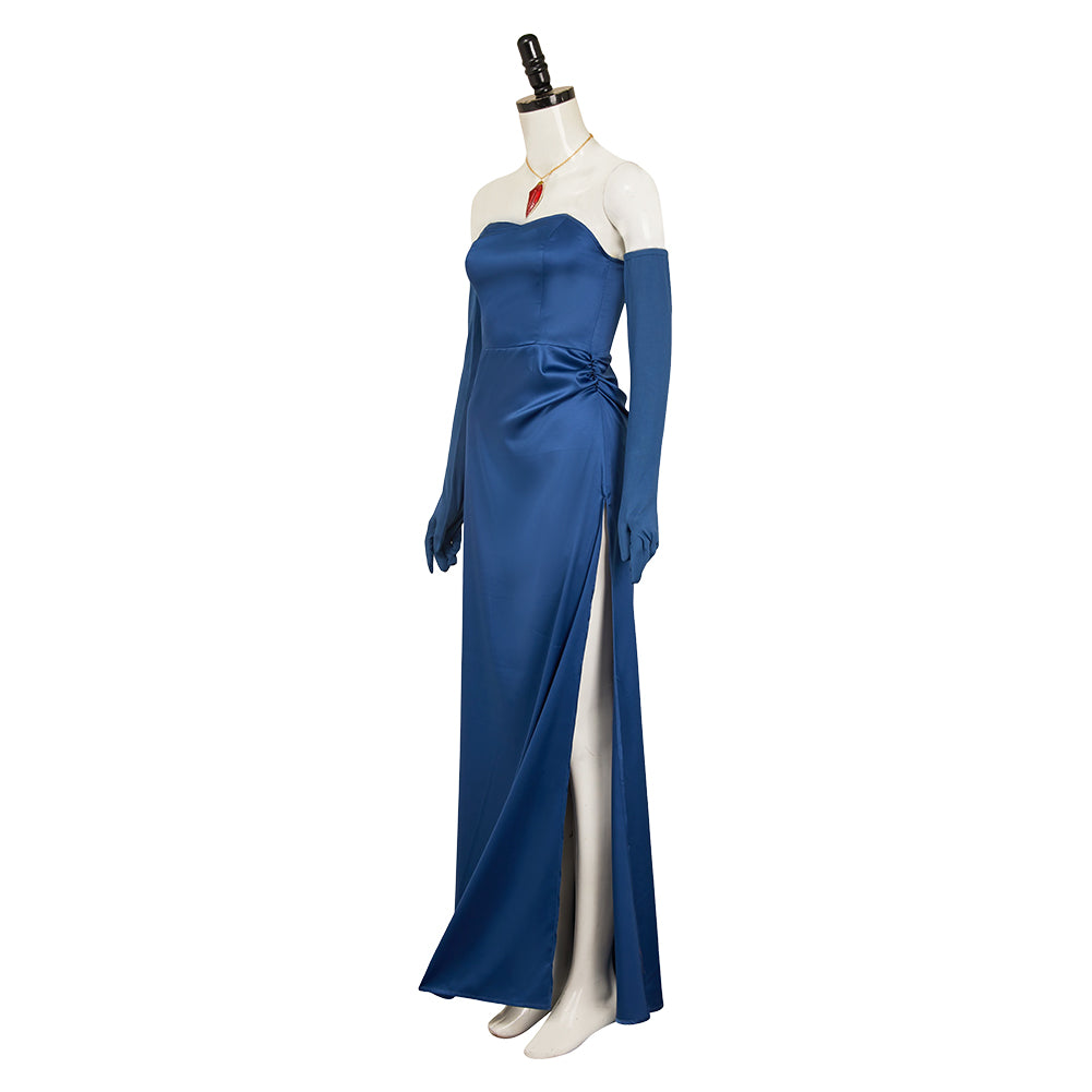 Dispatch (2025) Blonde Blazer Mandy Blue Dress Gown Set Outfits Cospla –  Coshduk
