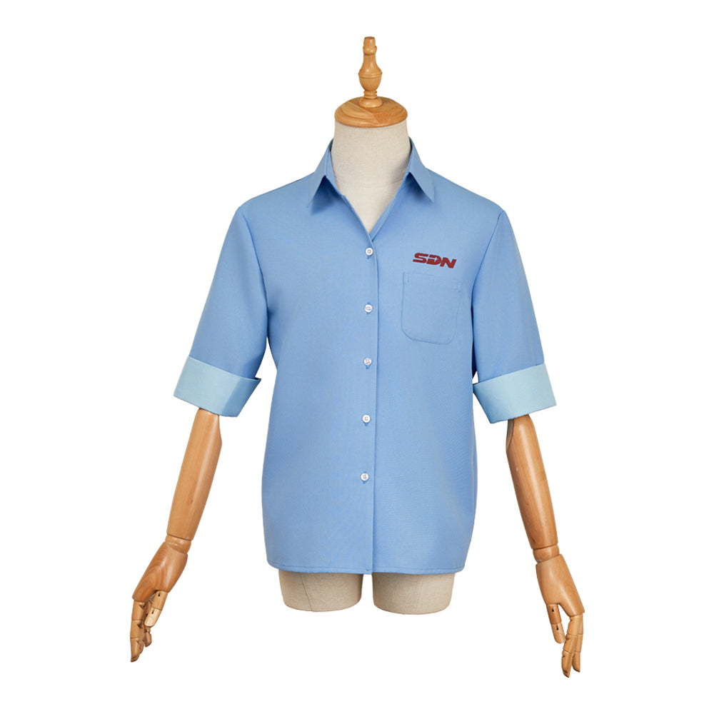 Dispatch (2025) Robert Robertson Blue Shirt Outfits Cosplay Costume 