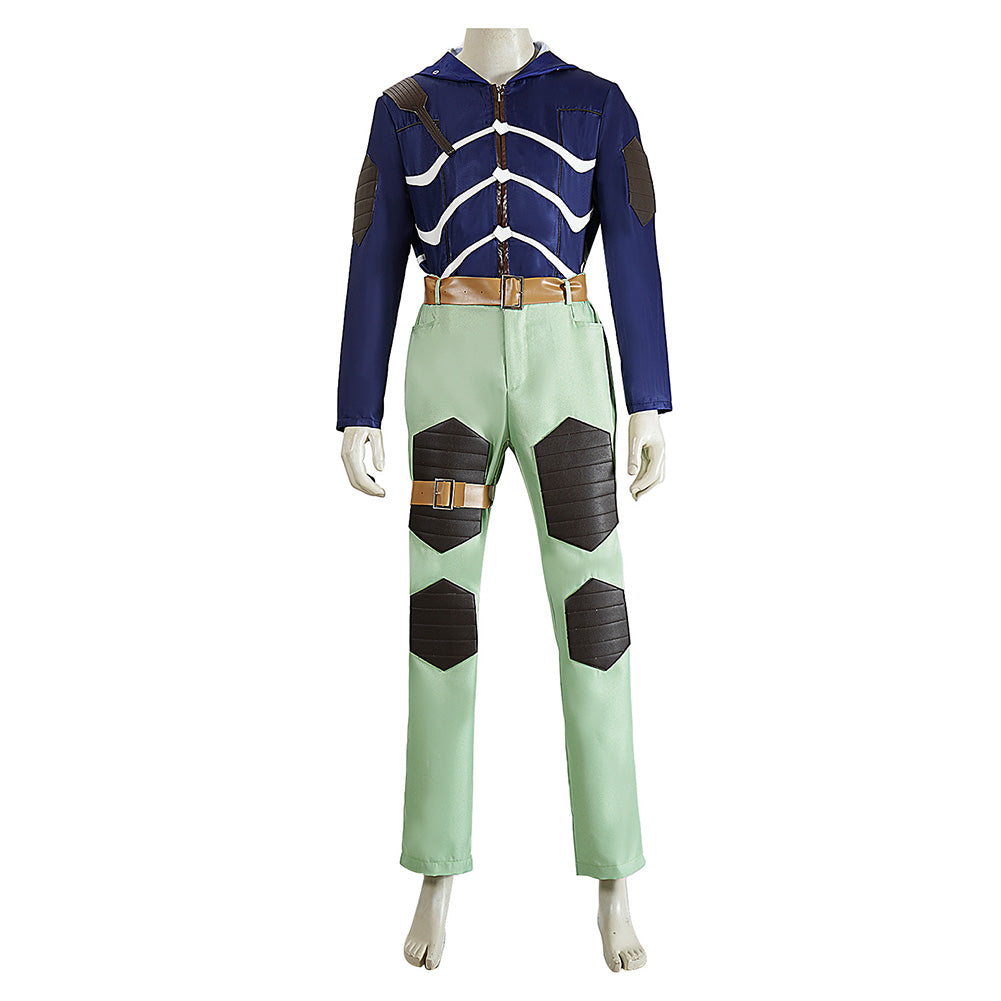 Dorohedoro Season 2 (2026) Caiman Kaiman Blue Green Set Outfits Cosplay Costume