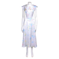 Downton Abbey: The Grand Finale (2025) Lady Mary Crawley White Floral Dress Outfits Cosplay Costume 