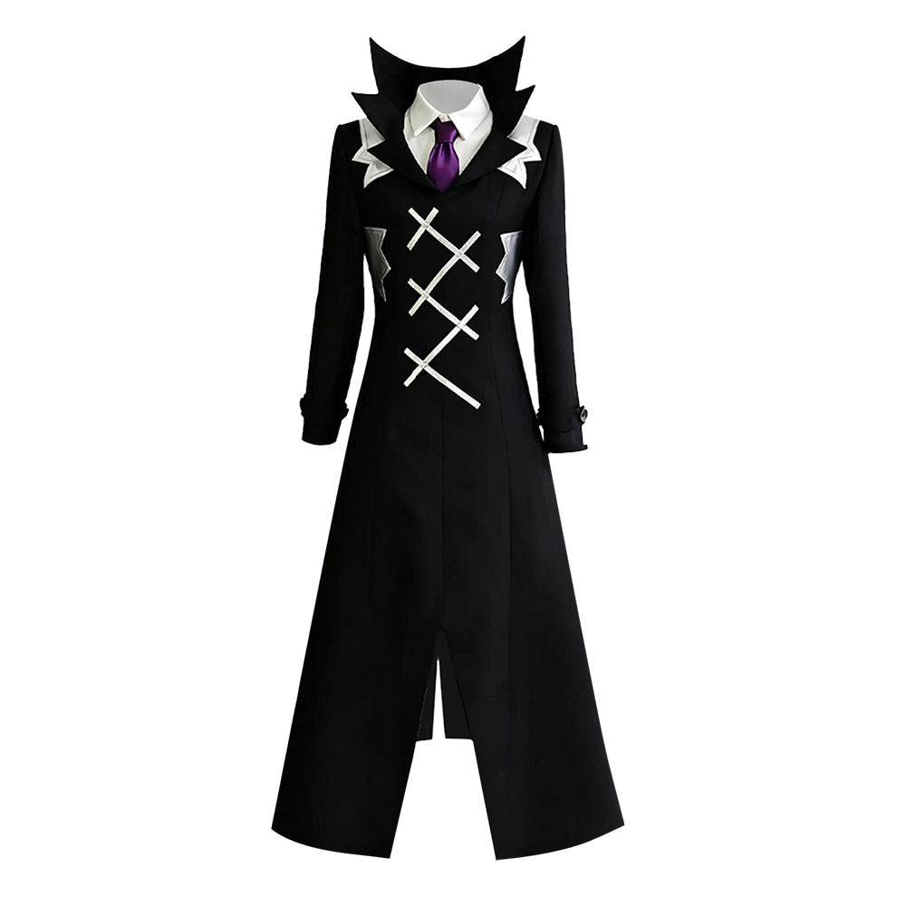 Dr. Stone Xeno Black Coat Set Outfits Cosplay Costume Halloween Suit 