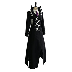 Dr. Stone Xeno Black Coat Set Outfits Cosplay Costume Halloween Suit 