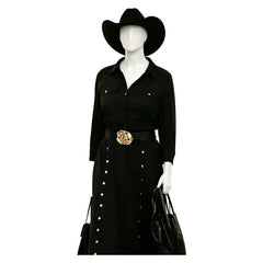 Dutton Ranch (2026) Beulah Jackson Black Dress Hat Set Outfits Cosplay Costume