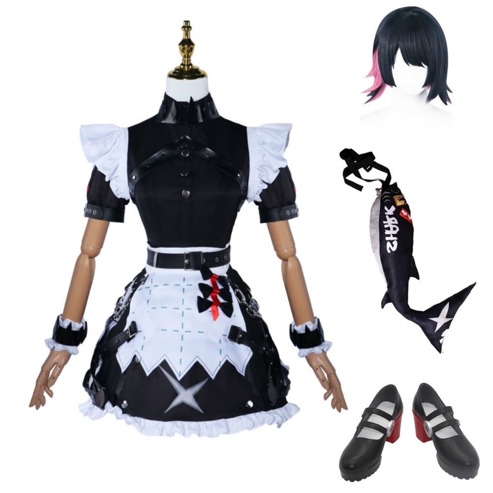 Game Zenless Zone Zero 2024 Ellen Joe Black Dress Outfits Cosplay Costume Halloween Carnival Suit