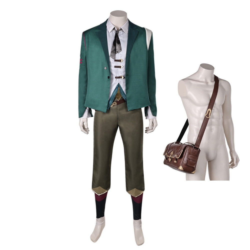 Arcane: League Of Legends 2 (2024) Ekko Green Suits Outfits Cosplay Costume