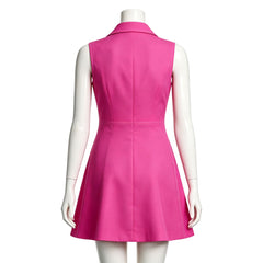 Elle (2026) Elle Woods Pink V Neck Dress Outfits Cosplay Costume 