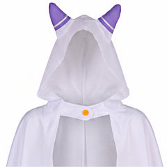 Emilia Cat Hooded Cloak Purple Jumpsuit Set Outfits Halloween Cosplay Costume 