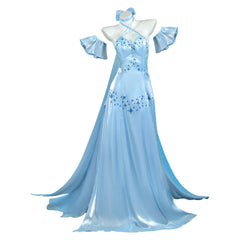 Emilia Crystal Dress Blue Set Outfits Cosplay Costume Carnival Suit