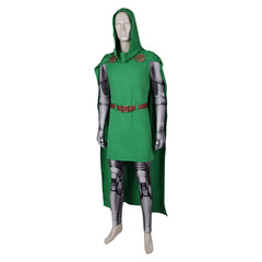 Fantastic Four Doctor Doom Green Jumpsuit Outfits Cosplay Costume 