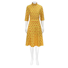 Fantastic Mr. Fox Mrs Felicity Fox Yellow Dress Outfits Cosplay Costume