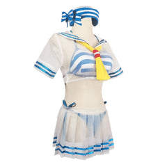 Anime Rem Blue Sailor Suit Swimsuit Cosplay Costume Outfits Halloween Carnival Suit