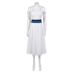Fear Street: Prom Queen (2025) Lori Granger White Dress Outfits Cosplay Costume