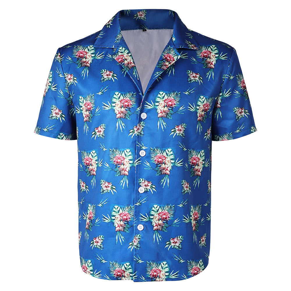 Fight Or Flight (2025) Lucas Blue Floral T Shirt Outfits Cosplay Costume 