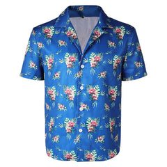 Fight Or Flight (2025) Lucas Blue Floral T Shirt Outfits Cosplay Costume 