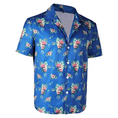 Fight Or Flight (2025) Lucas Blue Floral T Shirt Outfits Cosplay Costume 