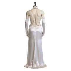 Final Fantasy VII Cloud Strife White Dress Sexy Outfits Cosplay Costume 