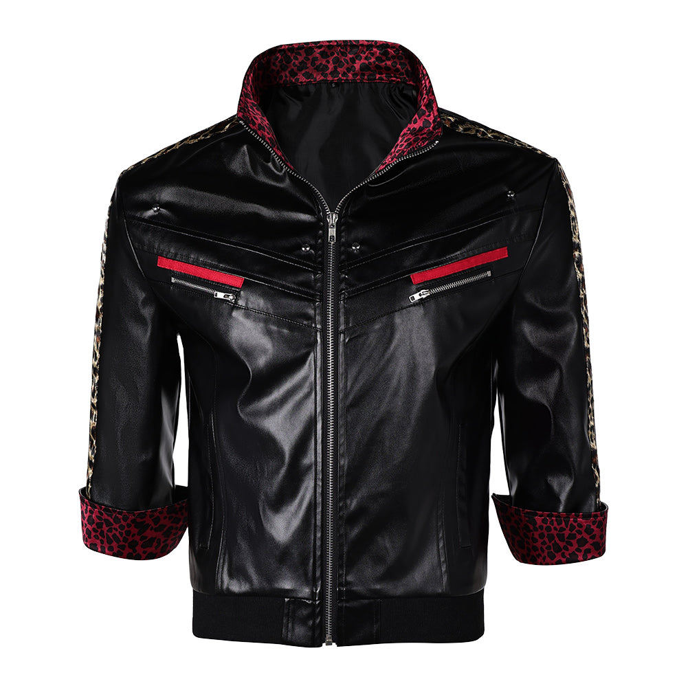 Final Fantasy VII Remake Leslie Kyle Cloud Black Jacket Outfits Cosplay Costume 