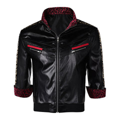 Final Fantasy VII Remake Leslie Kyle Cloud Black Jacket Outfits Cosplay Costume 
