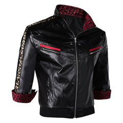 Final Fantasy VII Remake Leslie Kyle Cloud Black Jacket Outfits Cosplay Costume 