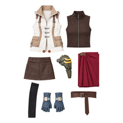 Final Fantasy XIII Lightning Claire Farron White Red Set Outfits Cosplay Costume