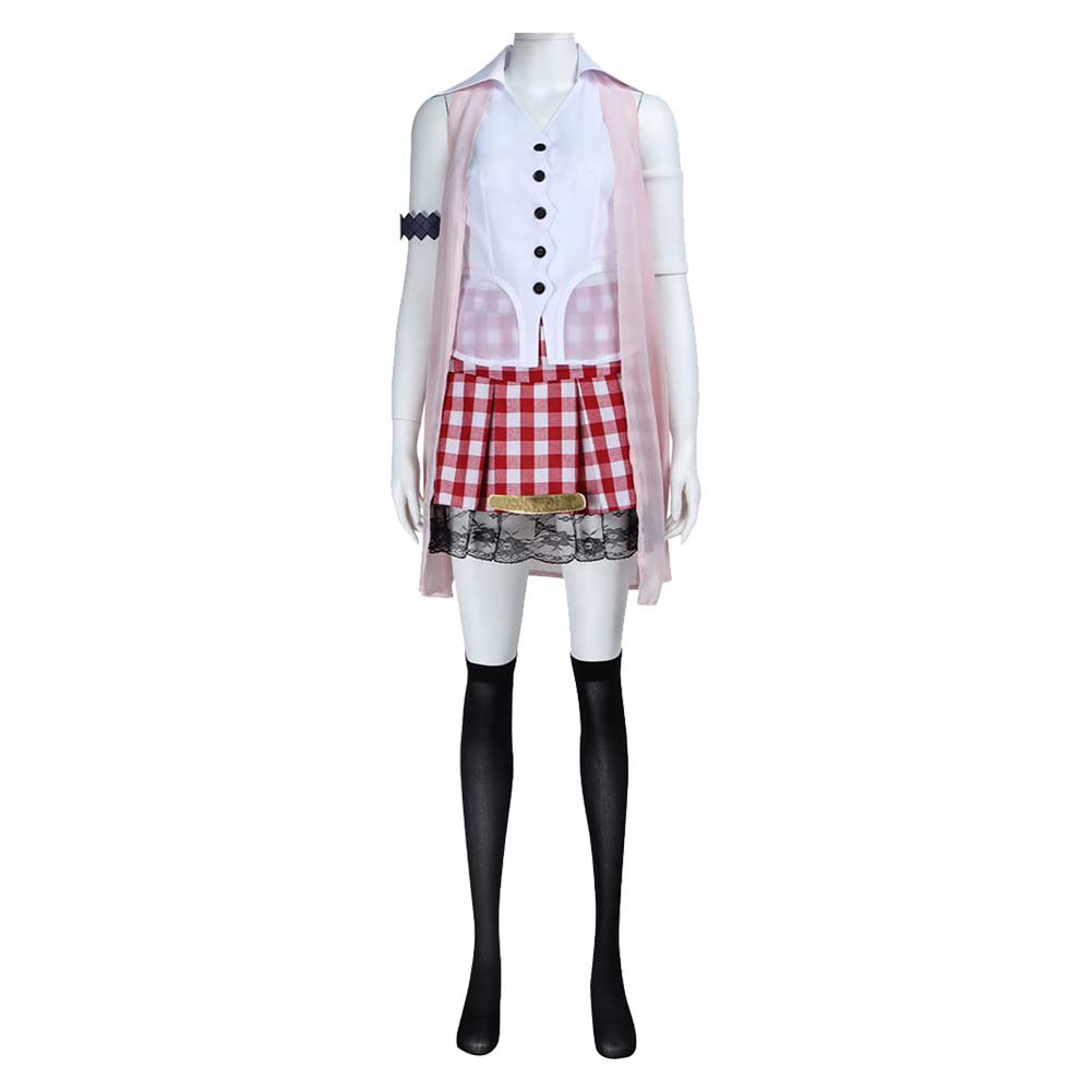 Final Fantasy XIII Serah Farron Pink Set Outfits Cosplay Costume