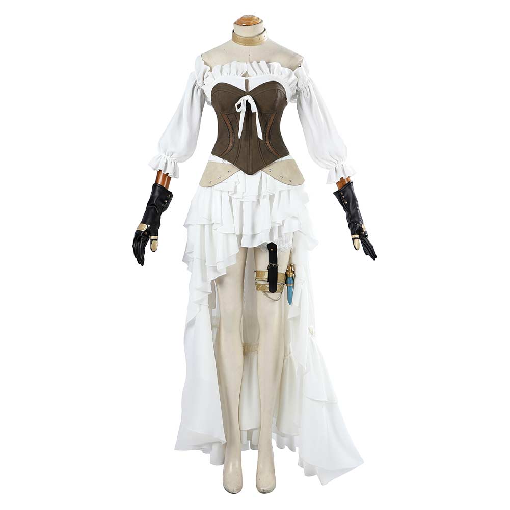 Final Fantasy XIV White Neo-Ishgardian Healing Outfits Cosplay Costume