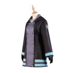 Fire Force Season 3 (2025) Maki Oze Black Uniform Outfits Cosplay Costume 