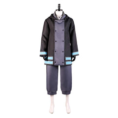 Fire Force Season 3 (2025) Shinra Kusakabe Black Uniform Set Outfits Cosplay Costume 
