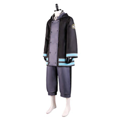 Fire Force Season 3 (2025) Shinra Kusakabe Black Uniform Set Outfits Cosplay Costume 