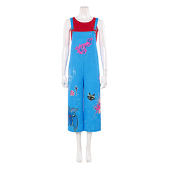 Forgotten Island (2026) Jo Red Vest Blue Overalls Set Outfits Cosplay Costume