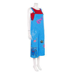 Forgotten Island (2026) Jo Red Vest Blue Overalls Set Outfits Cosplay Costume