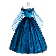 Frankenstein Elizabeth Blue Ripple Dress Outfits Cosplay Costume Halloween Suit