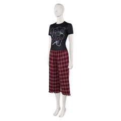 Freakier Friday (2025) Anna Coleman Black Shirt Checked Trousers Set Outfits Cosplay Costume