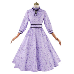 Frieren: Beyond Journey's End (2026) Fern Date Purple Dress Cosplay Costume 