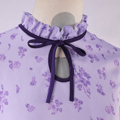 Frieren: Beyond Journey's End (2026) Fern Date Purple Dress Cosplay Costume 
