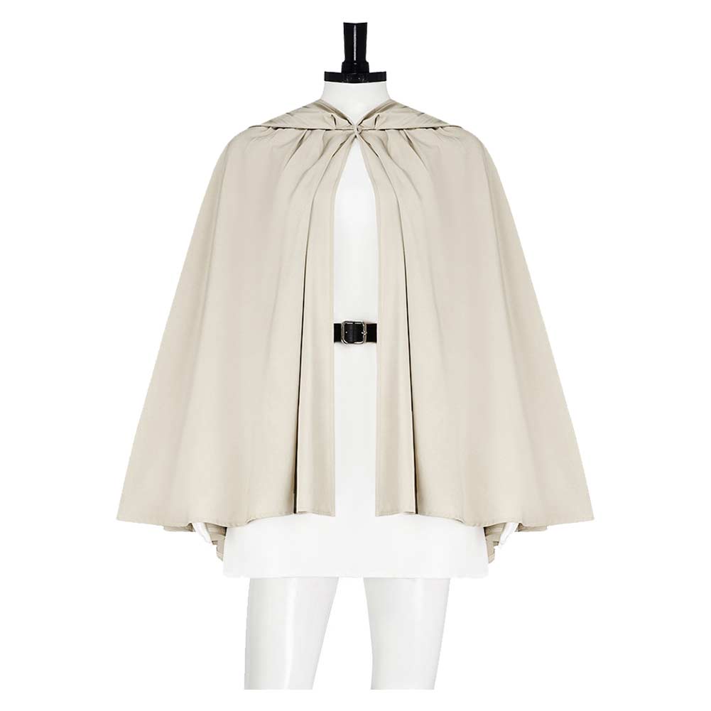 Frieren: Beyond Journey's End (2026) Frieren Beige Cloak White Dress Set Outfits Cosplay Costume