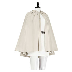Frieren: Beyond Journey's End (2026) Frieren Beige Cloak White Dress Set Outfits Cosplay Costume