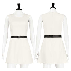 Frieren: Beyond Journey's End (2026) Frieren Beige Cloak White Dress Set Outfits Cosplay Costume